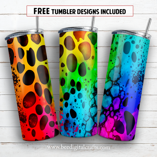 20 oz skinny tumbler sublimation design