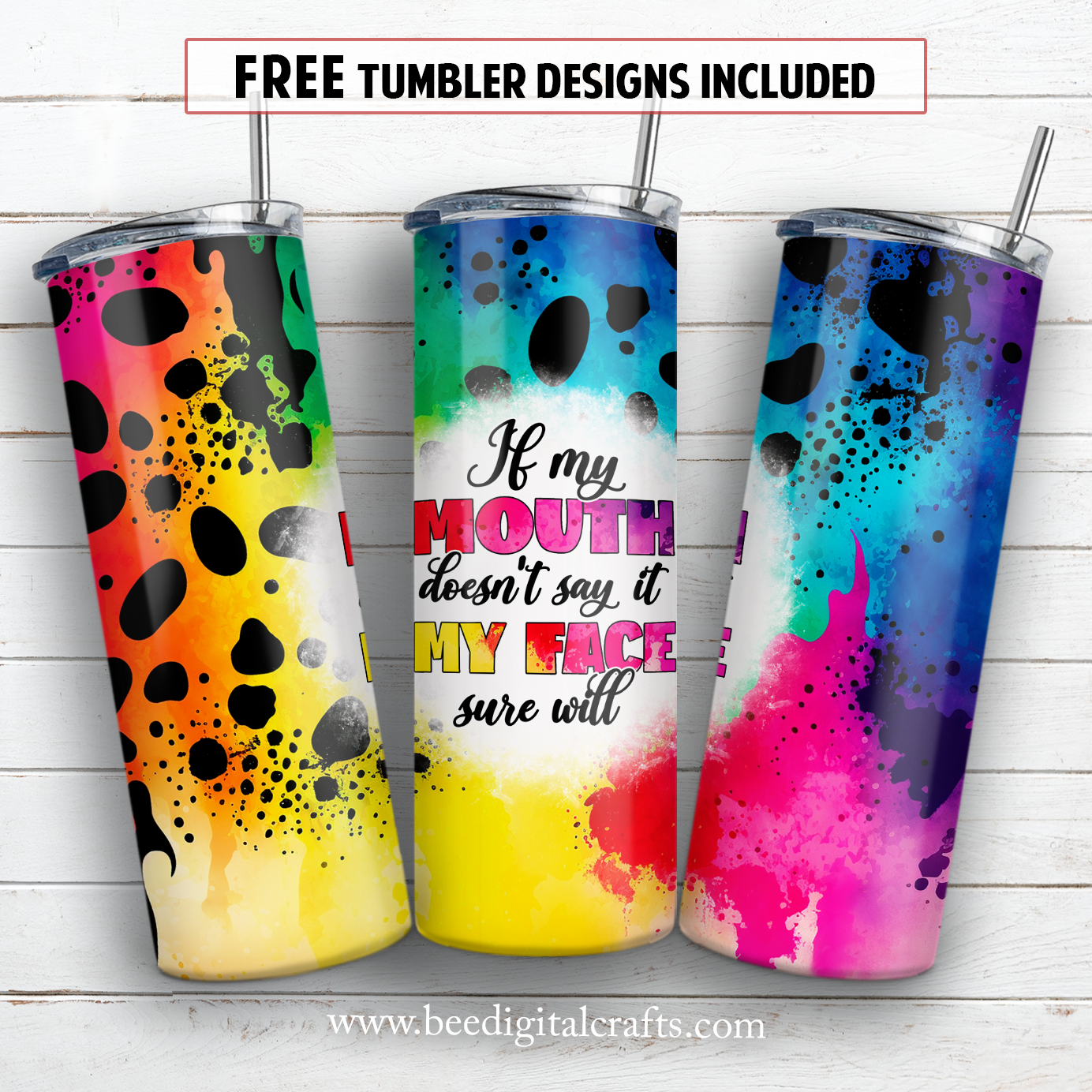 20 oz skinny tumbler sublimation design