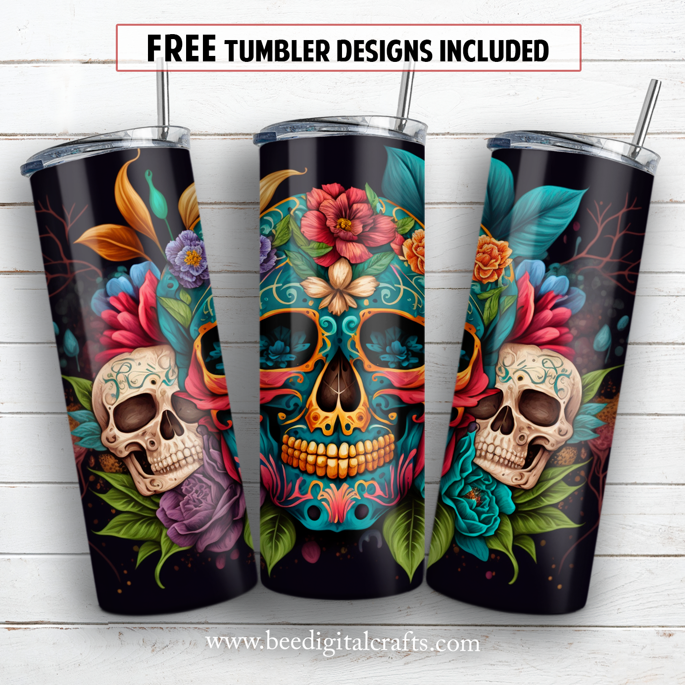 20 oz skinny tumbler sublimation design