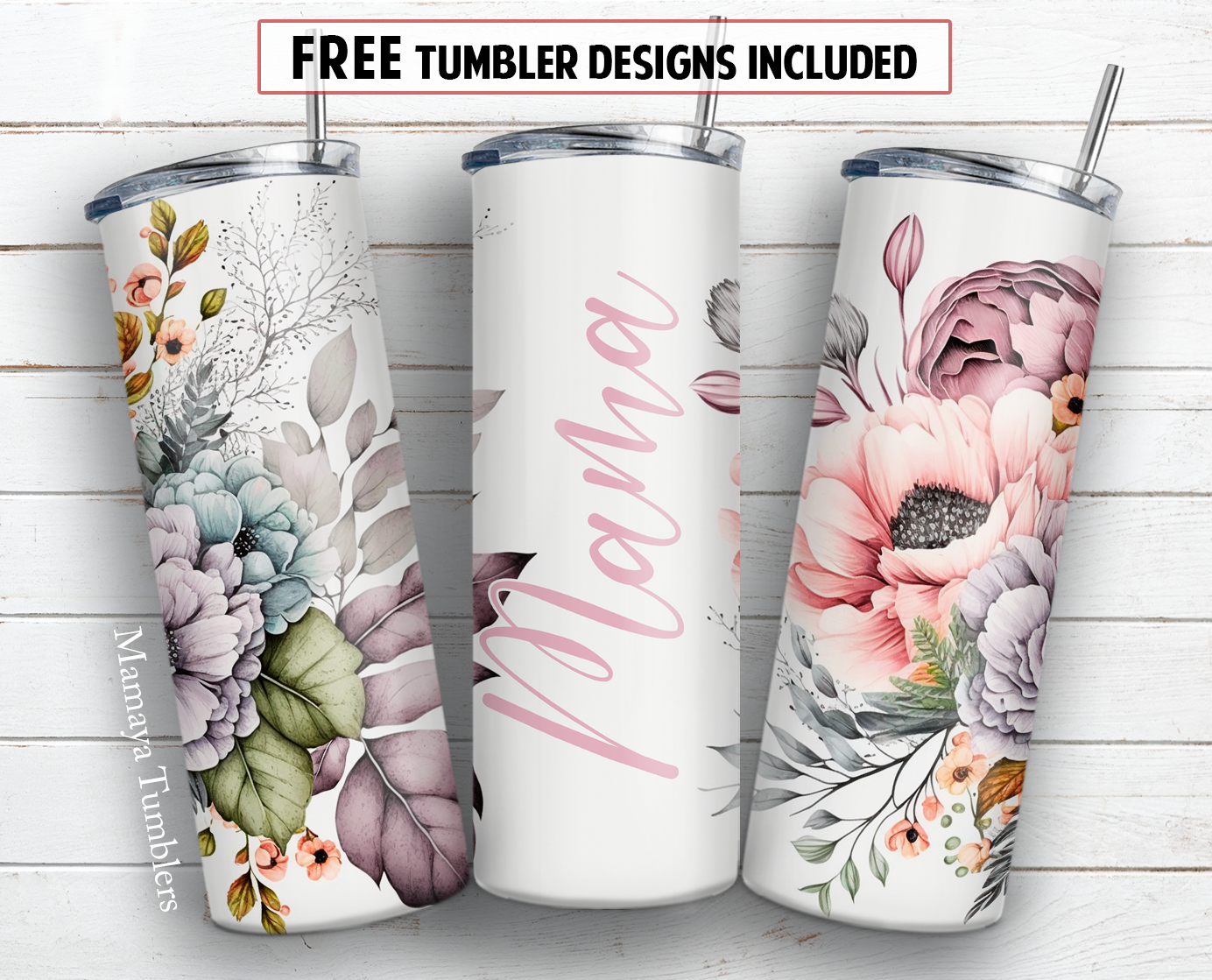 20 oz skinny tumbler sublimation design