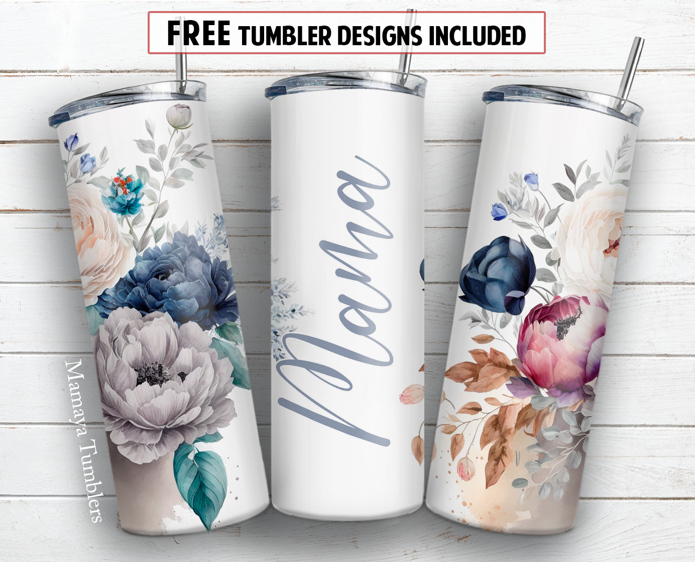 20 oz skinny tumbler sublimation design