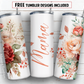 20 oz skinny tumbler sublimation design