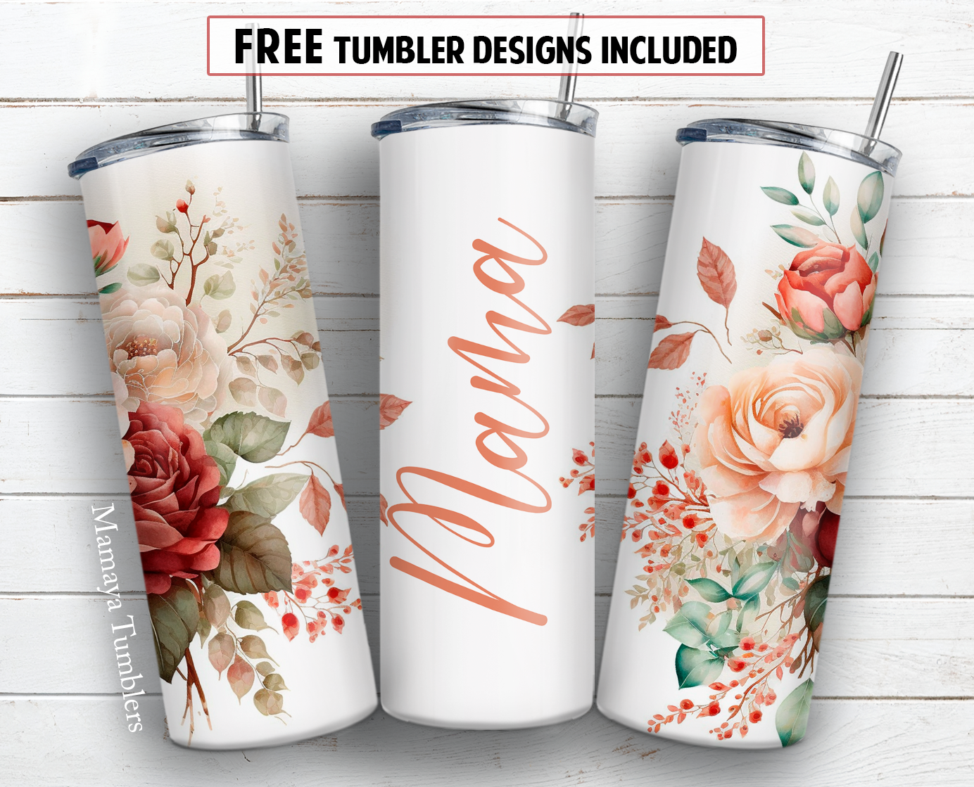 20 oz skinny tumbler sublimation design