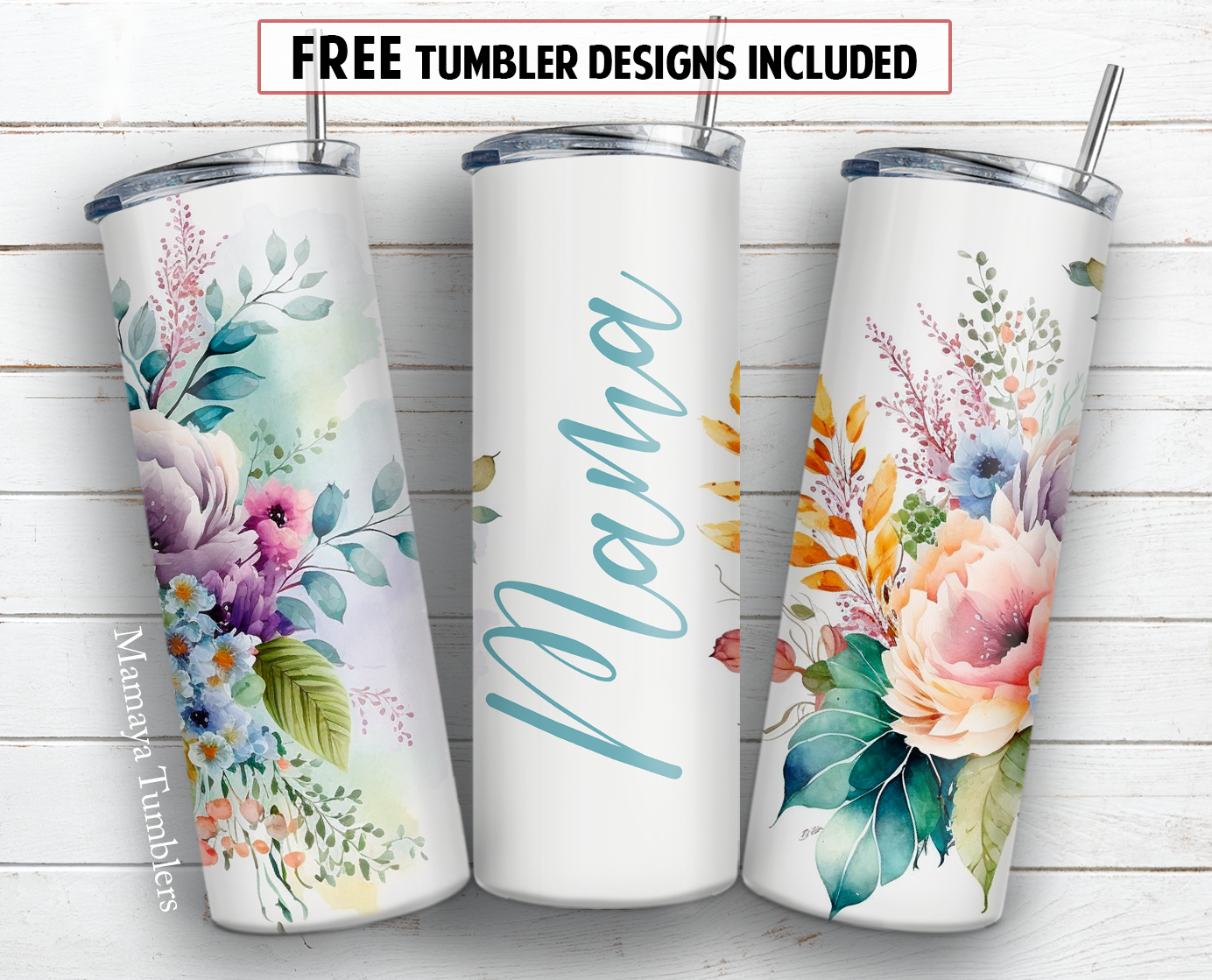 20 oz skinny tumbler sublimation design