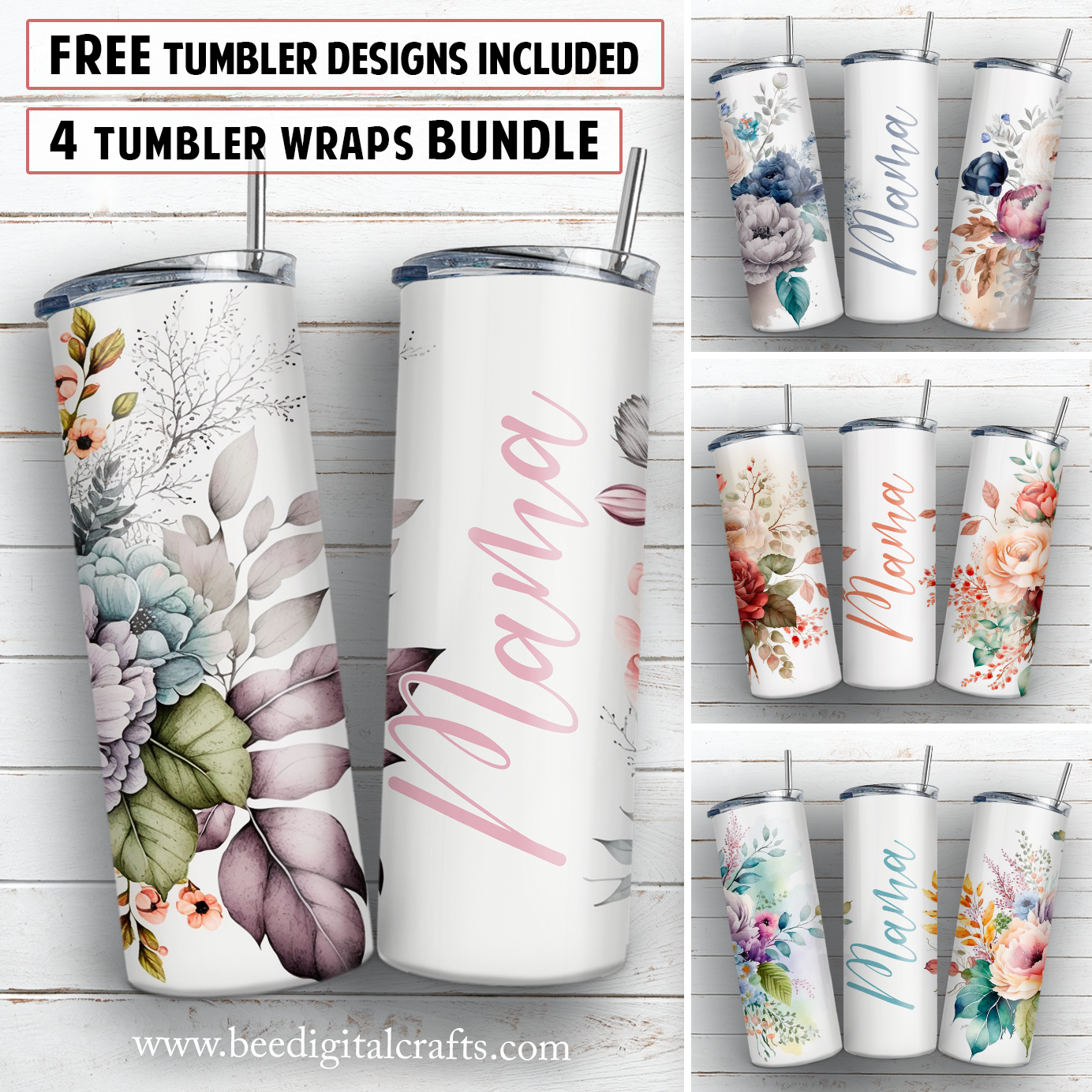 20 oz skinny tumbler sublimation design