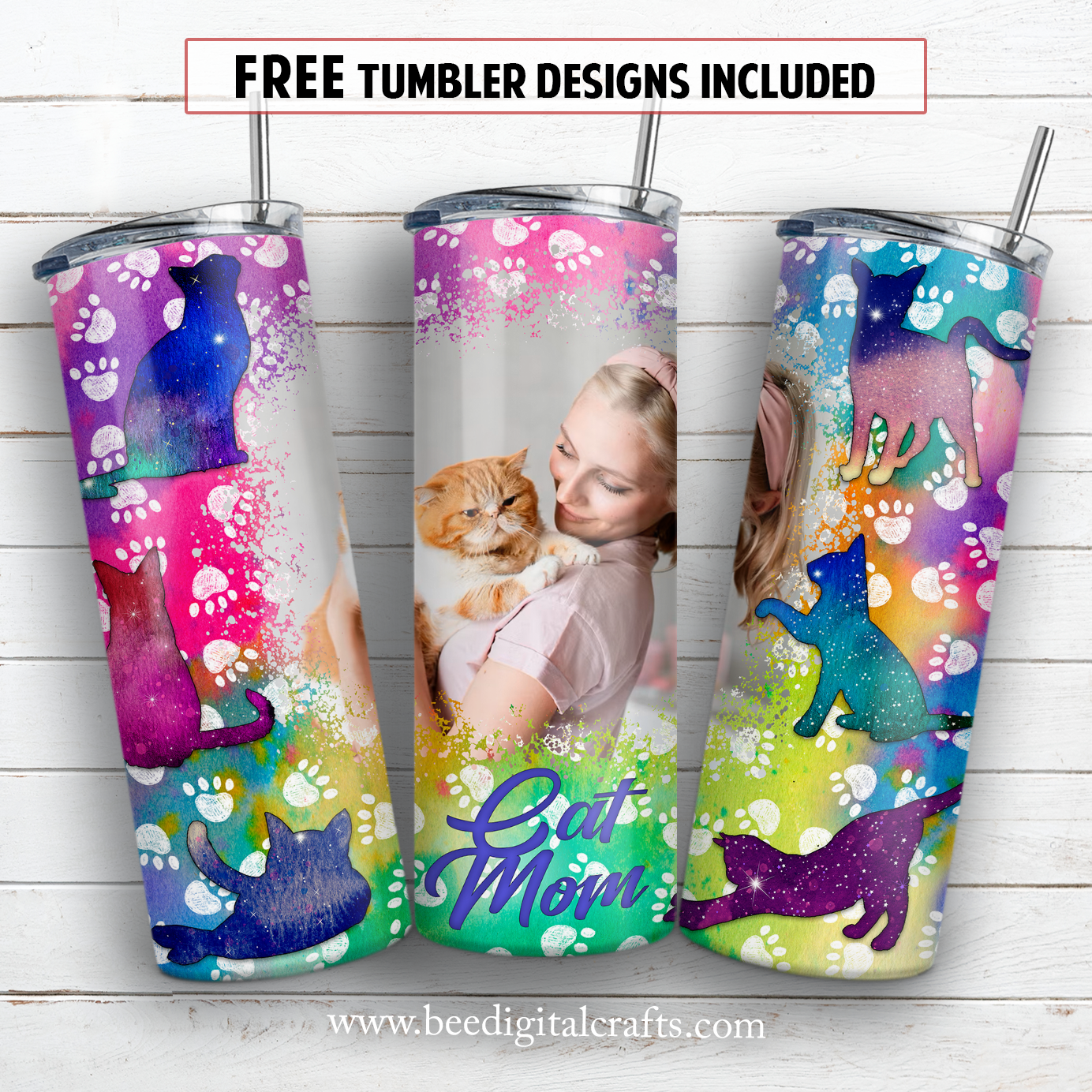 20 oz skinny tumbler sublimation design