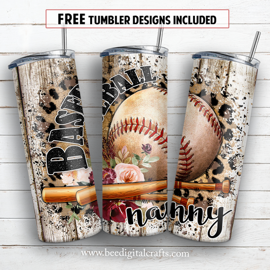 20 oz skinny tumbler sublimation design