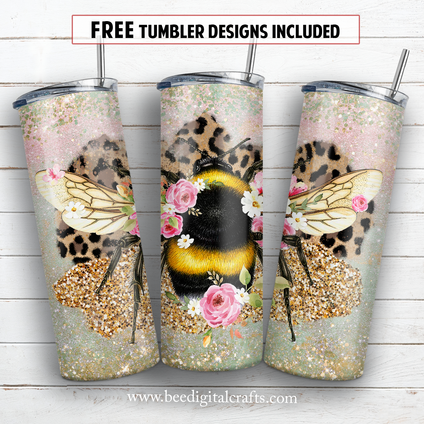 20 oz skinny tumbler sublimation design