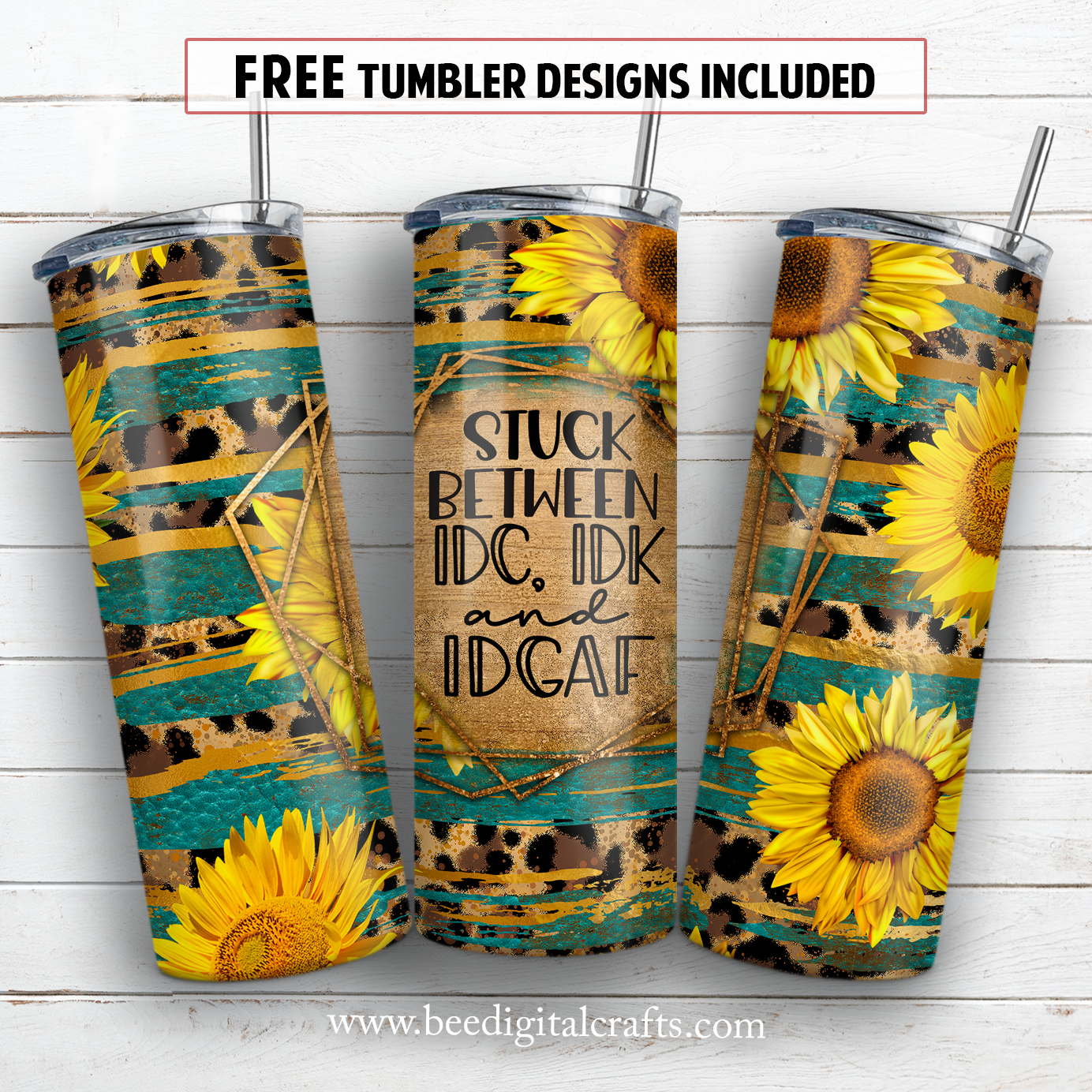 20 oz skinny tumbler sublimation design