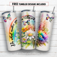 20 oz skinny tumbler sublimation design