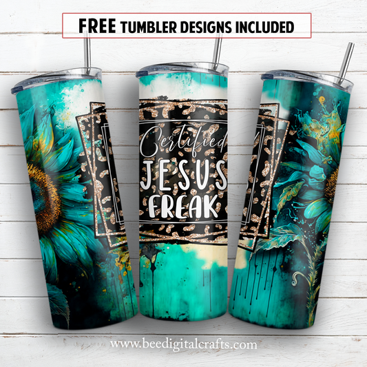 20 oz skinny tumbler sublimation design