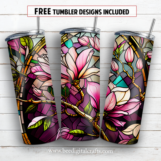 20 oz skinny tumbler sublimation design