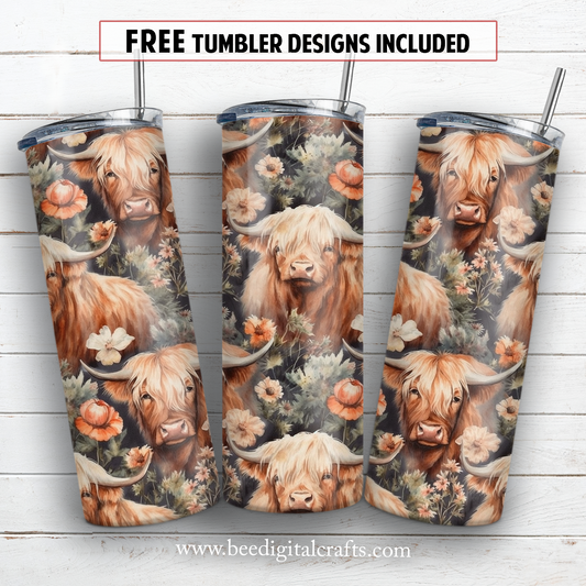 20 oz skinny tumbler sublimation design