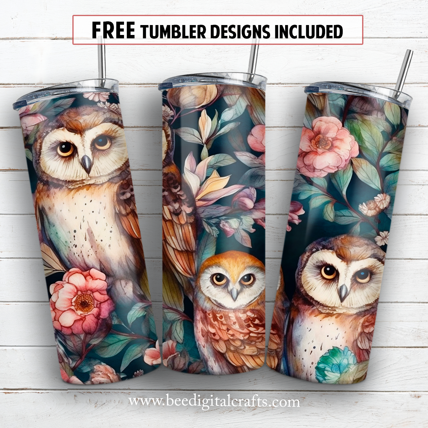 20 oz skinny tumbler sublimation design