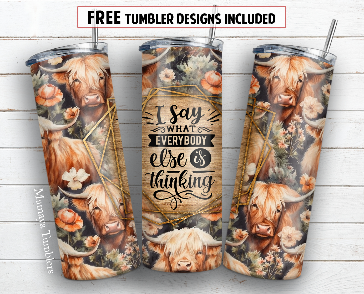 20 oz skinny tumbler sublimation design