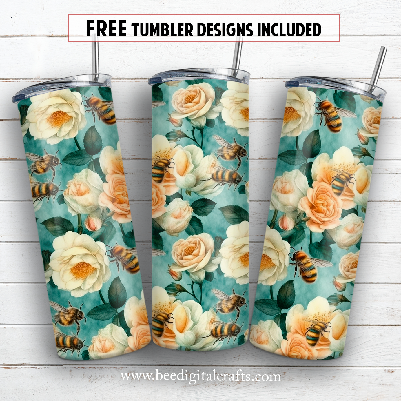 20 oz skinny tumbler sublimation design