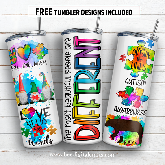 20 oz skinny tumbler sublimation design