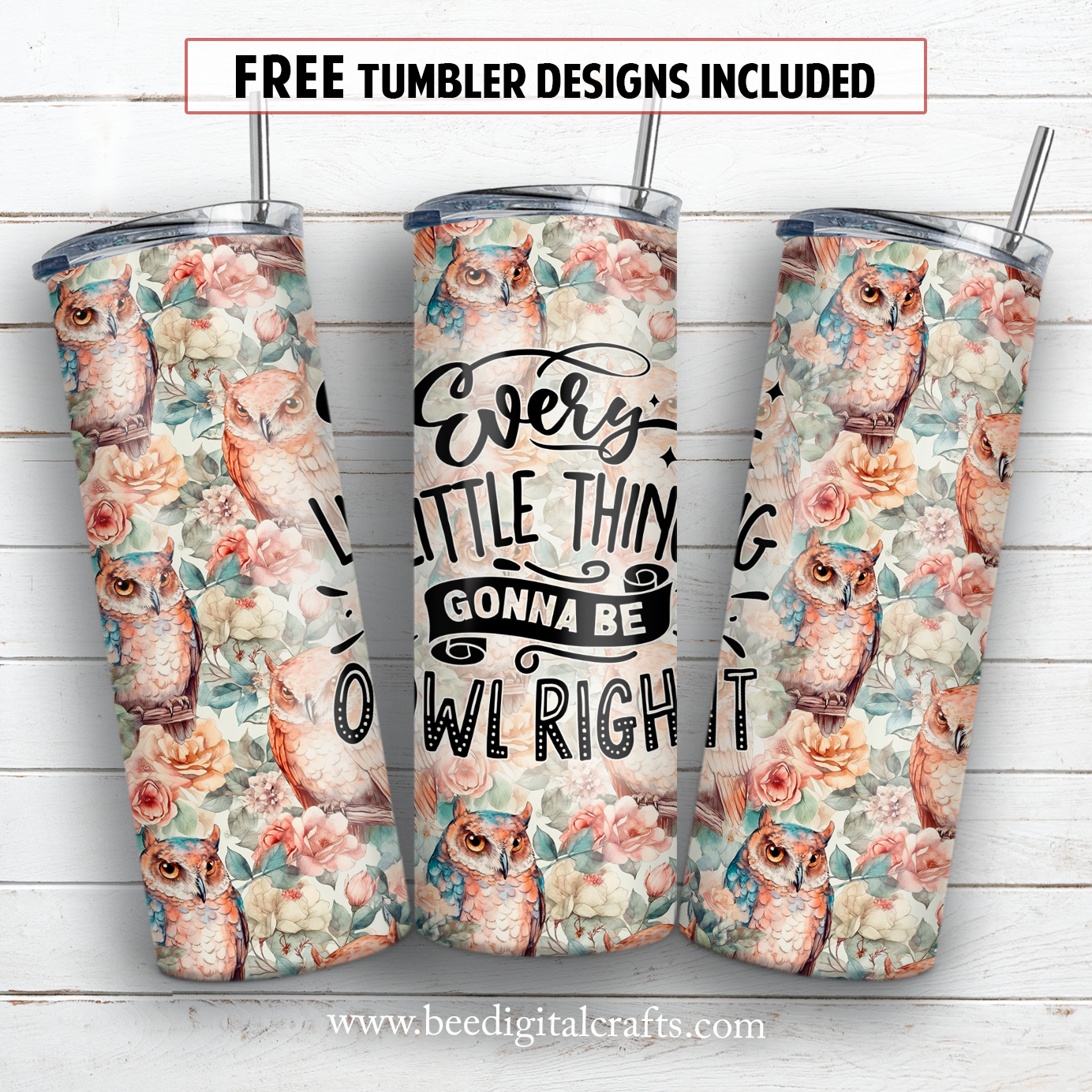 20 oz skinny tumbler sublimation design