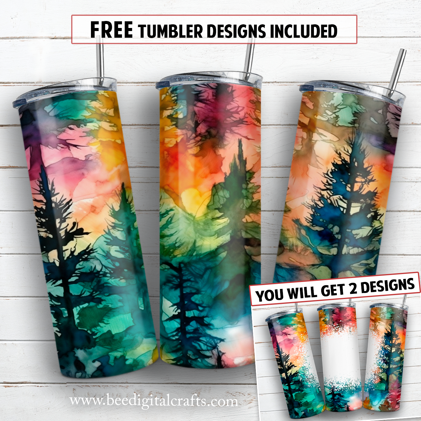 20 oz skinny tumbler sublimation design