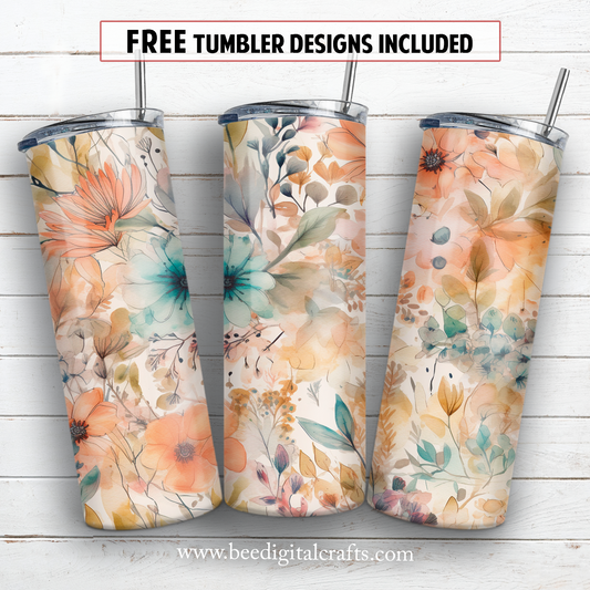 20 oz skinny tumbler sublimation design