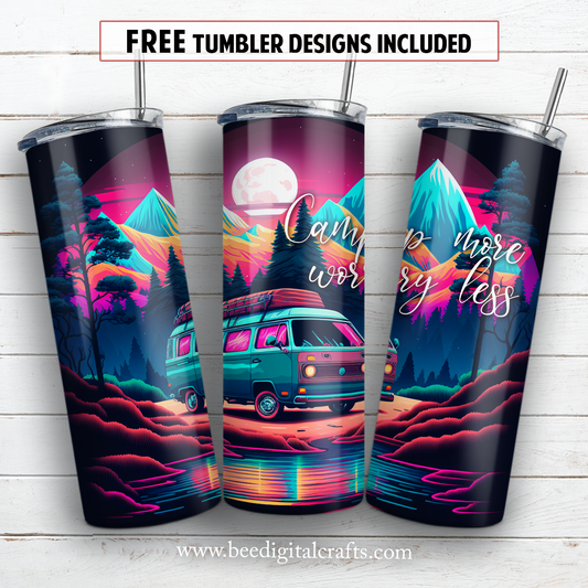 20 oz skinny tumbler sublimation design