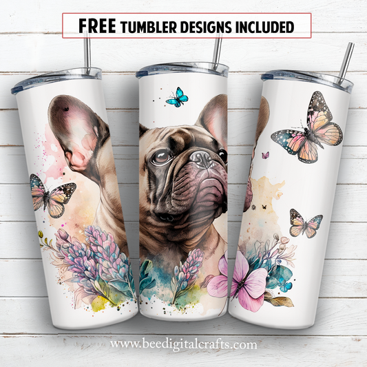 20 oz skinny tumbler sublimation design