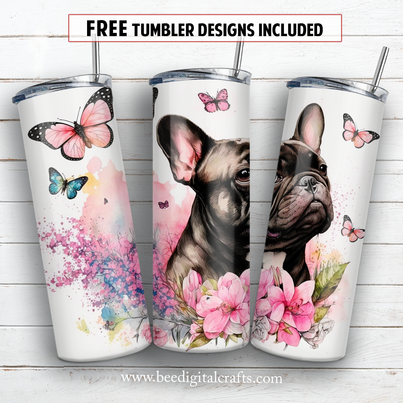 20 oz skinny tumbler sublimation design