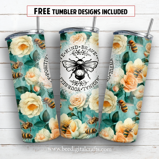 20 oz skinny tumbler sublimation design