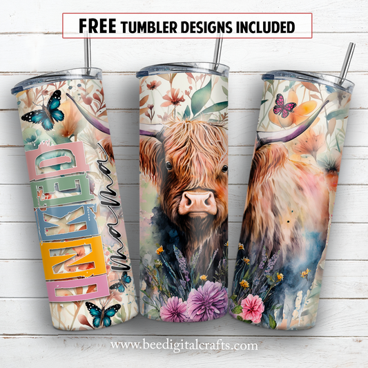 20 oz skinny tumbler sublimation design