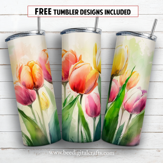 20 oz skinny tumbler sublimation design