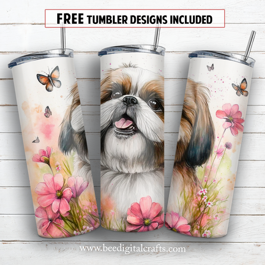 20 oz skinny tumbler sublimation design