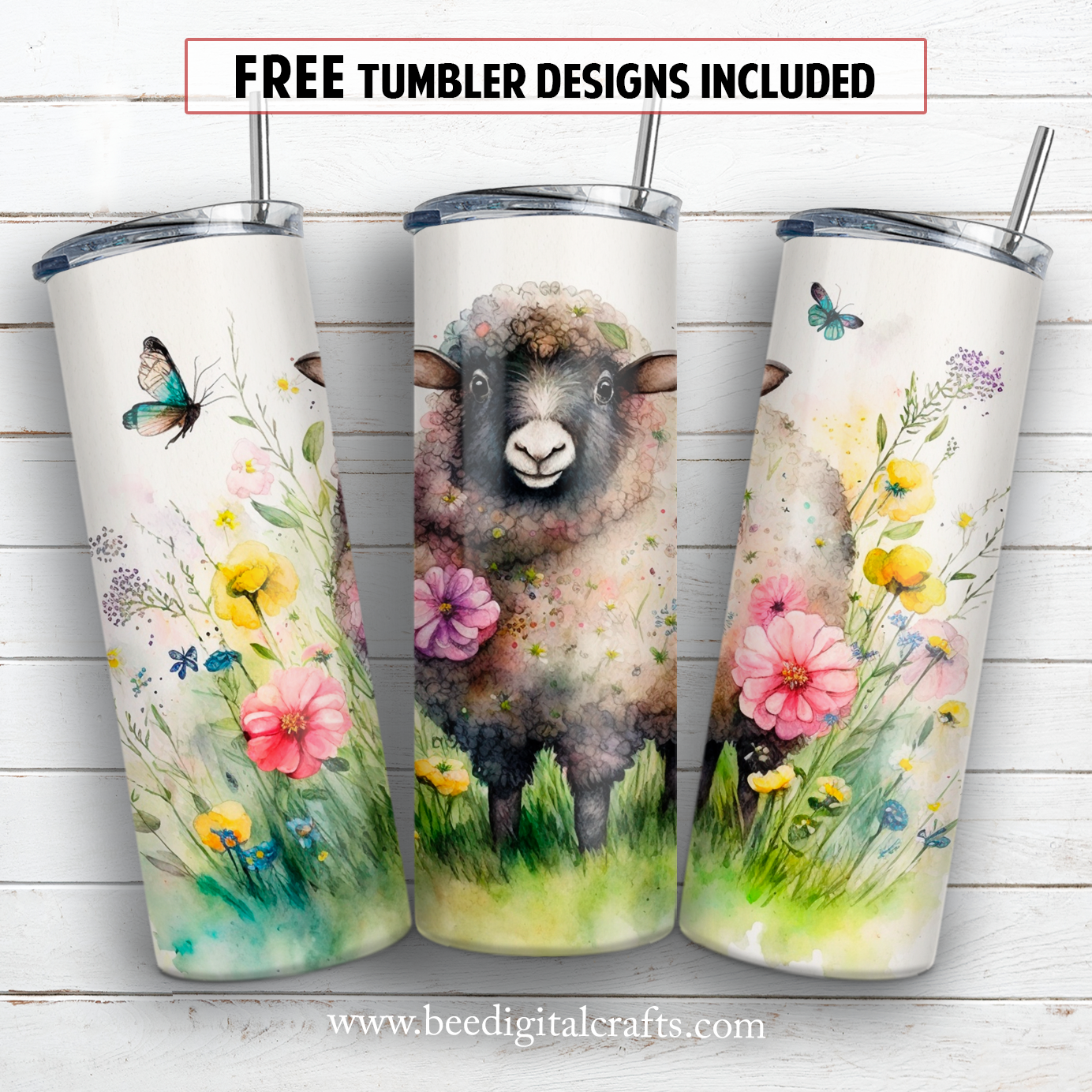 20 oz skinny tumbler sublimation design