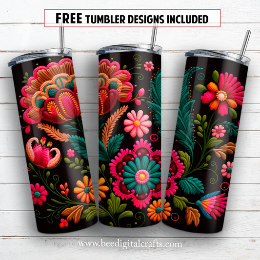 20 oz skinny tumbler sublimation design