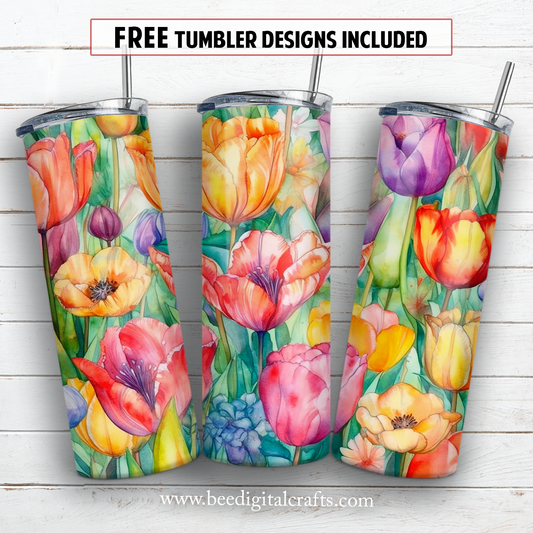 20 oz skinny tumbler sublimation design