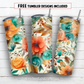 20 oz skinny tumbler sublimation design