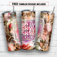 20 oz skinny tumbler sublimation design