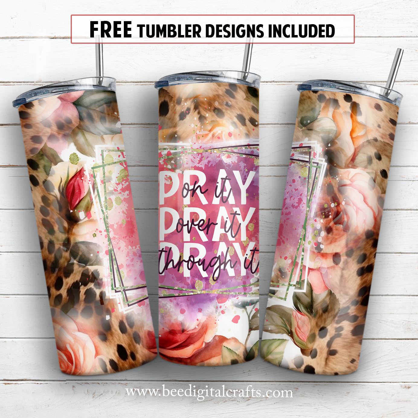 20 oz skinny tumbler sublimation design