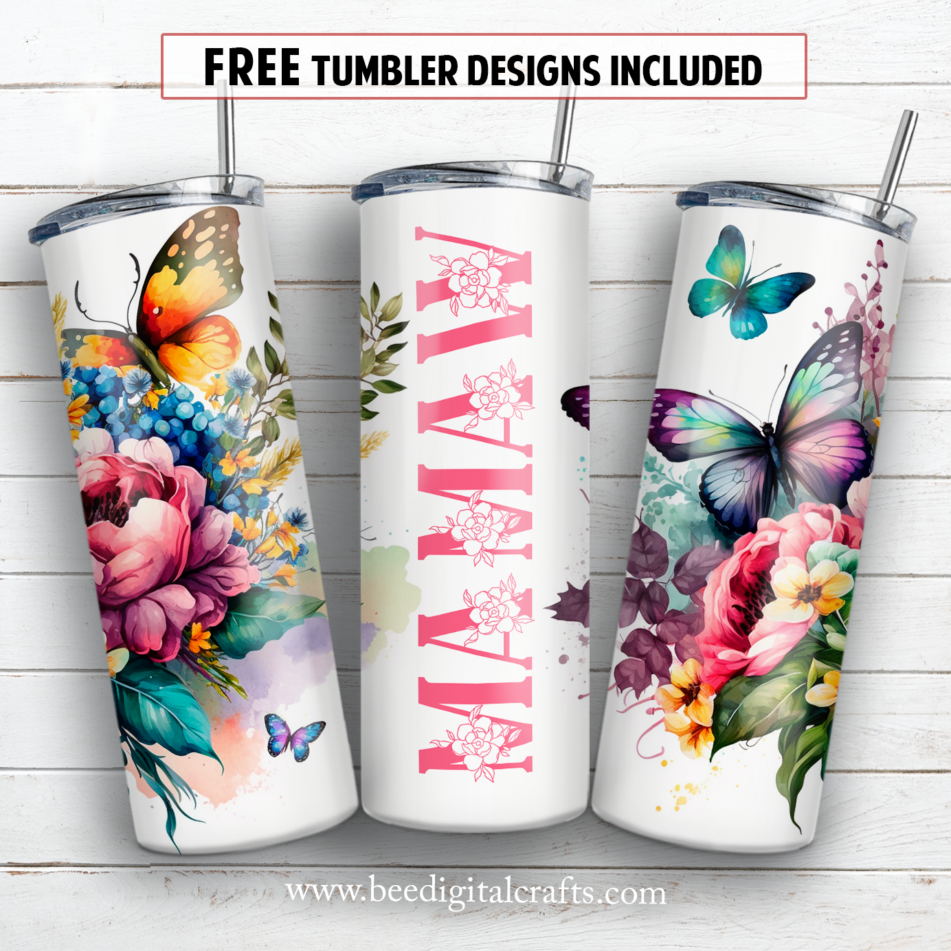 20 oz skinny tumbler sublimation design