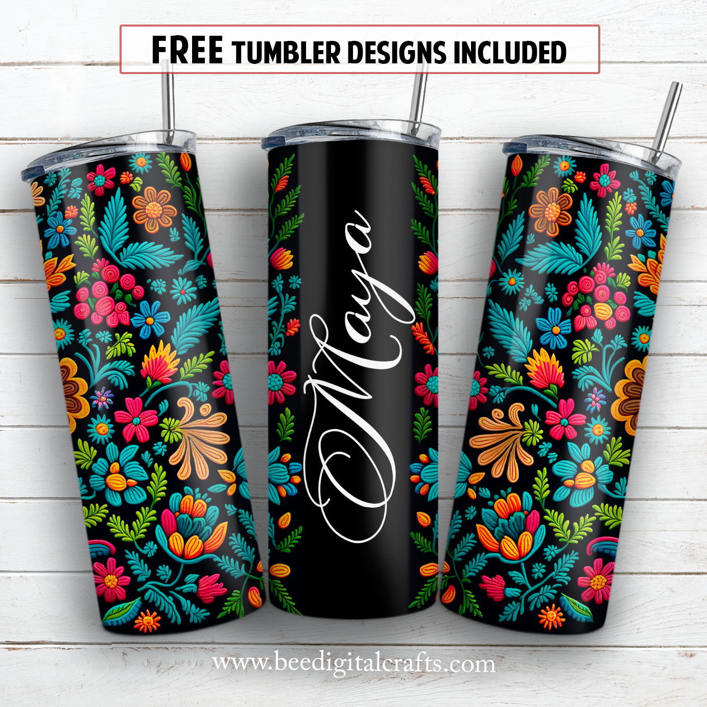 20 oz skinny tumbler sublimation design