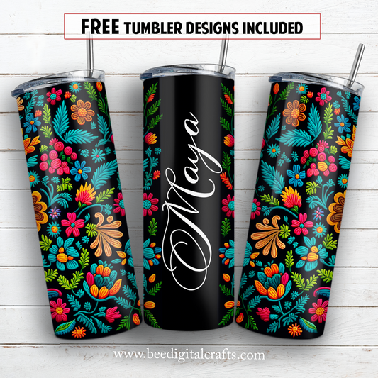 20 oz skinny tumbler sublimation design