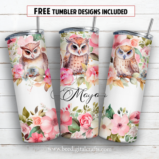 20 oz skinny tumbler sublimation design