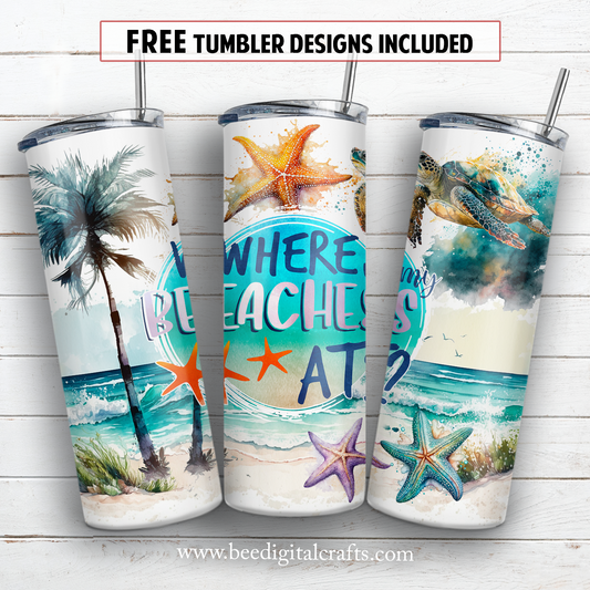 20 oz skinny tumbler sublimation design