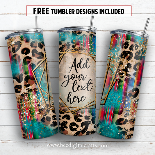 20 oz skinny tumbler sublimation design