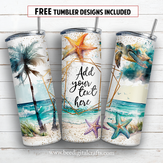 20 oz skinny tumbler sublimation design