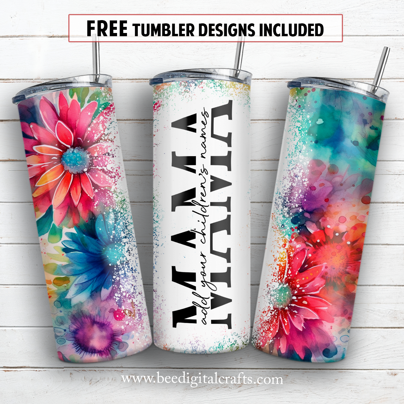 20 oz skinny tumbler sublimation design