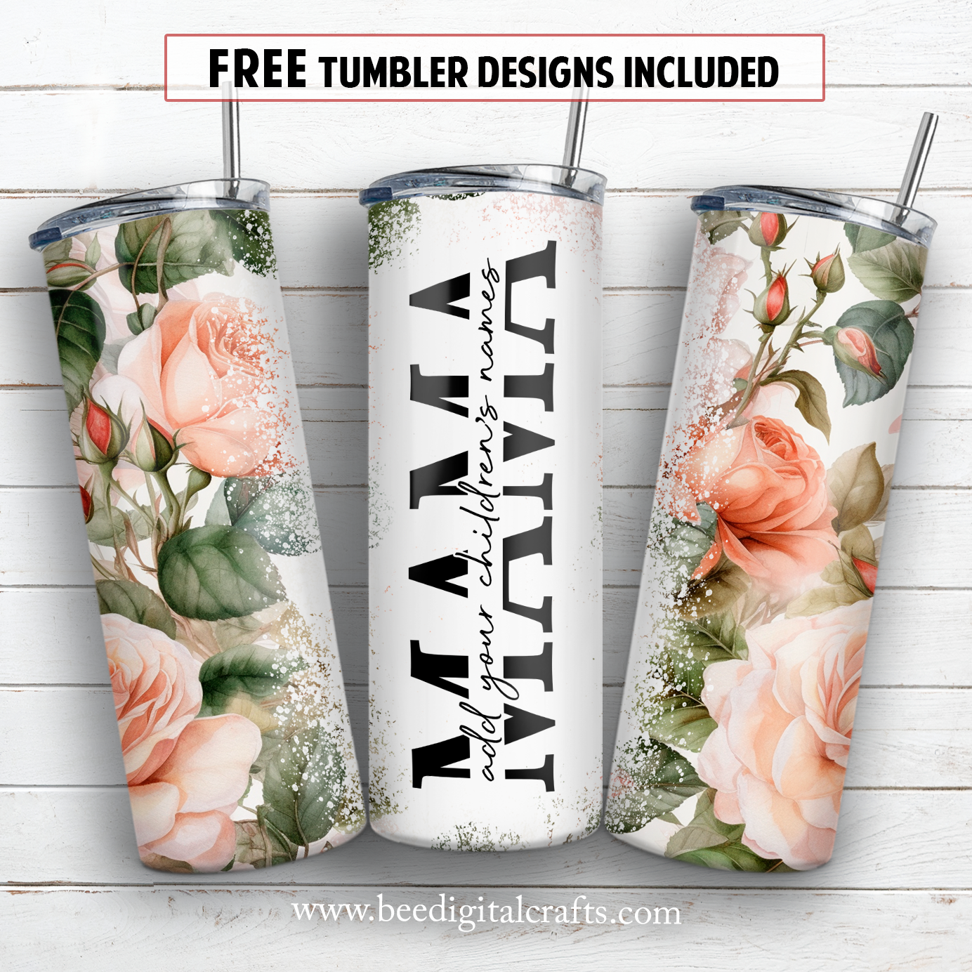 20 oz skinny tumbler sublimation design