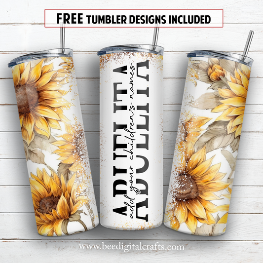 20 oz skinny tumbler sublimation design