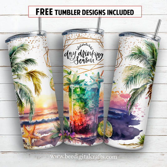 20 oz skinny tumbler sublimation design