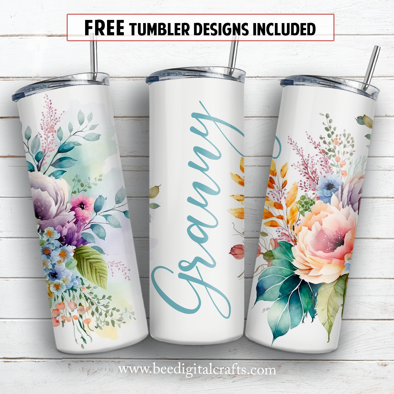 20 oz skinny tumbler sublimation design