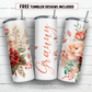 20 oz skinny tumbler sublimation design